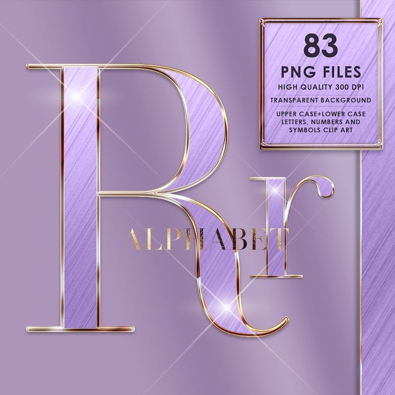 Purple and Gold Alphabet PNG, Purple Letters Png, Chrome Alphabet ...