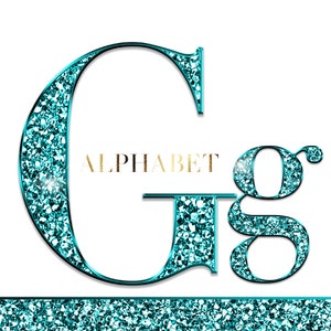 Mint Glitter Alphabet Png, Chunky Green Alphabet Clip Art, Sparkle ...