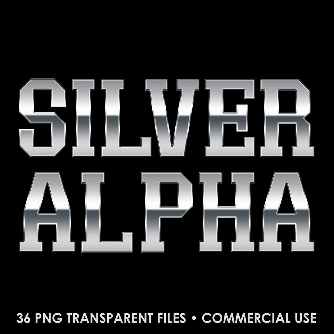 Liquid Silver Chrome Alphabet PNG Clip Art, Silver Letters Png, Sport ...