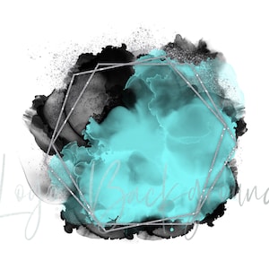 Logo Background Png, Blue Brush Stroke png, Glitter Blue frame, Watercolor clipart, Circle Watercolor splash alcohol ink, Instant download