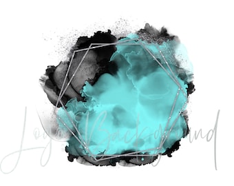 Logo Background Png, Blue Brush Stroke png, Glitter Blue frame, Watercolor clipart, Circle Watercolor splash alcohol ink, Instant download