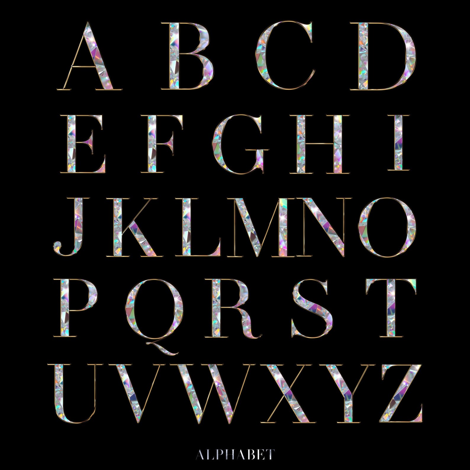 Diamond Alphabet PNG Clipart, Glitter Alphabet PNG, Diamond Letters ...