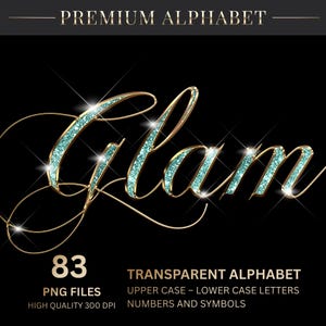 Turquoise Alphabet png Clipart, Blue Foil Alphabet, Glitter Chrome Letters png, Luxury Letters Png, Script Font png, Digital download | A228