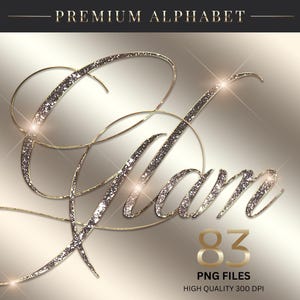 Diamant Alphabet PNG Clipart, Gold Alphabet, Gold Chrom Alphabet, Glitzer Alphabet Png, Schreibbuchstaben, funkelnde Buchstaben, digitaler Download