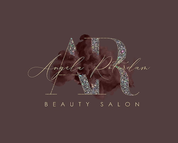 Beauty logo. Boutique logo, Brow logo, Premade logo design, Nail logo, Jewelry Logo, Glitter logo, Modern logo, Signature logo, Smoke