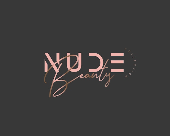 Rose Gold Minimalist Logo, Beauty Boutique Design (Digital File)
