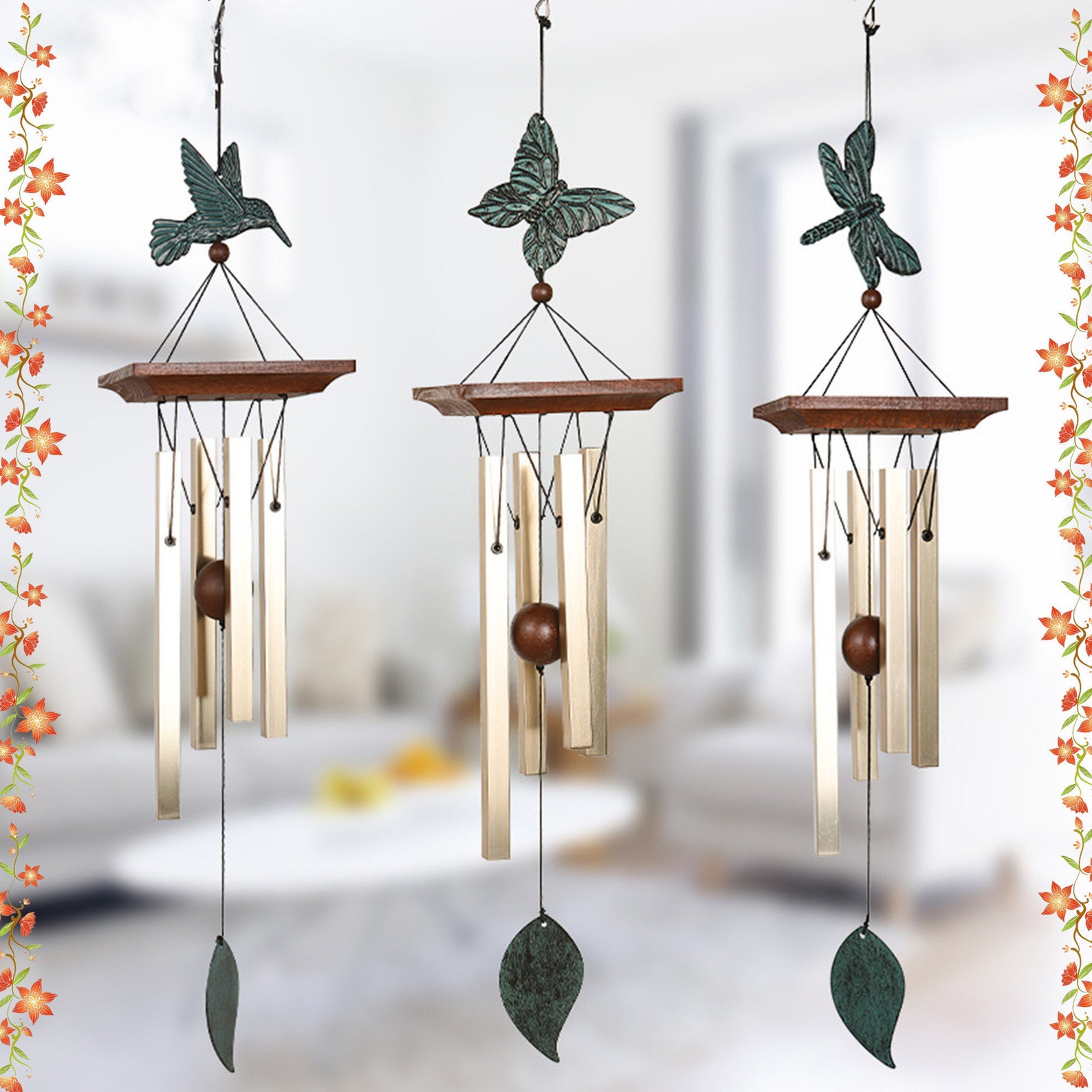 Dragon Wind Chimes Personalized Indoor Outdoor Handmade Wind Etsy