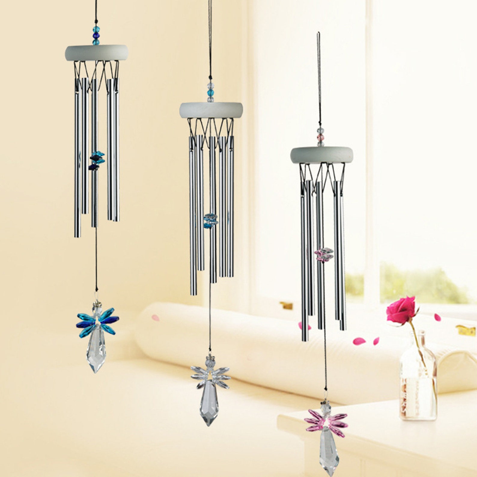 Crystal Wind Chimes Personalized Indoor Outdoor Handmade Wind Etsy