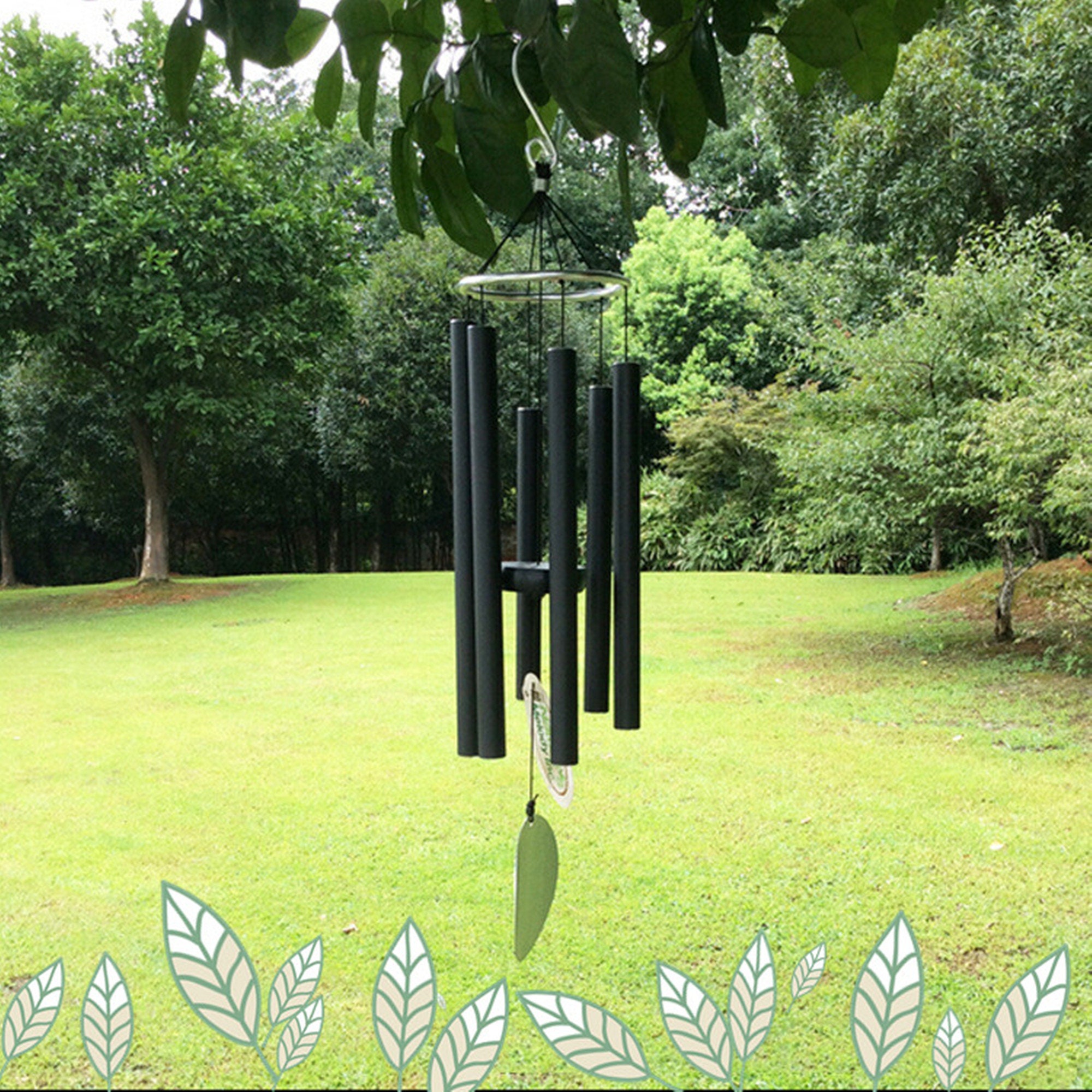 Frosted Tuning Wind Chimes Personalized Indoor Outdoor Etsy