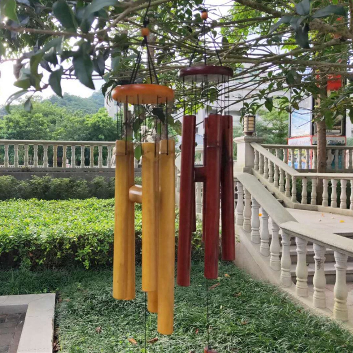 Bamboo Wind Chimes Personalized Indoor Outdoor Handmade Wind Etsy