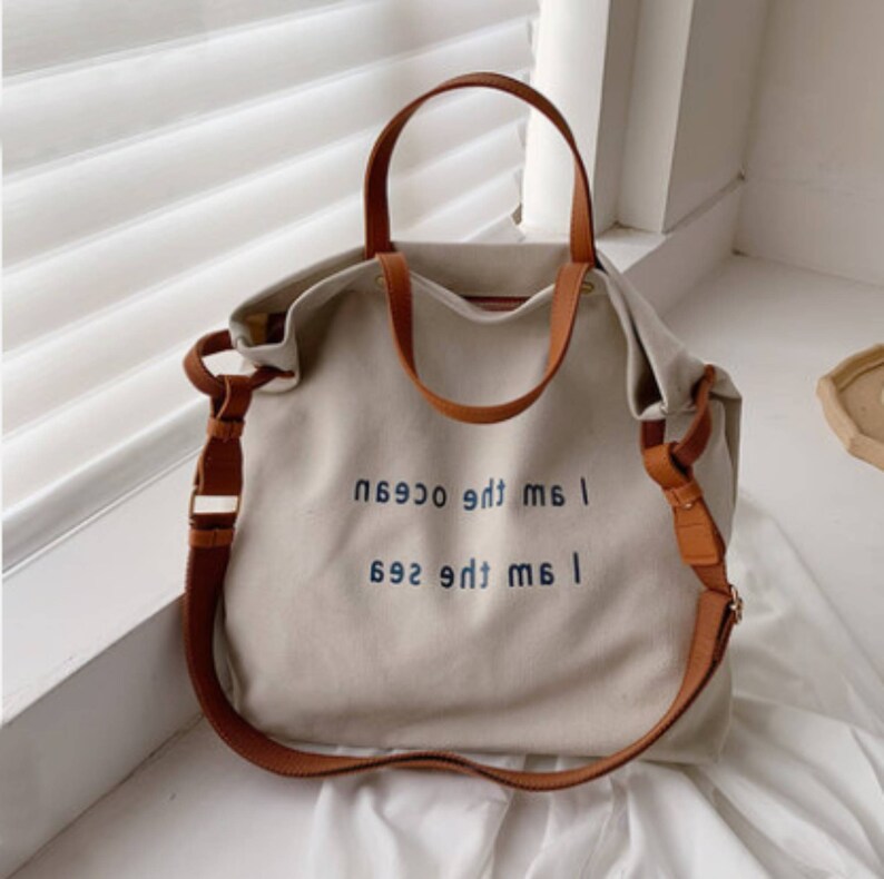 Wind Chimes for Women Handbag Canvas Tote Bag with Pockets Large Wind Chimes for Women Handbag Canvas Tote Bag with Pockets Large