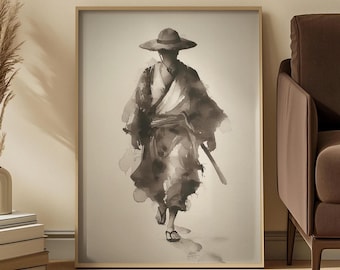 Anime Ink Wash Mugiwara Art Print: Straw Hat Legacy Scene