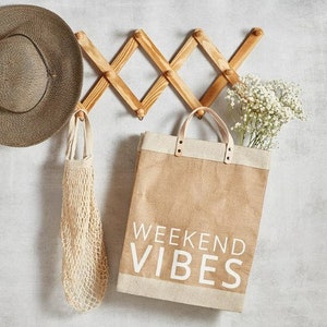 Personalized Market Tote - Weekend Vibes