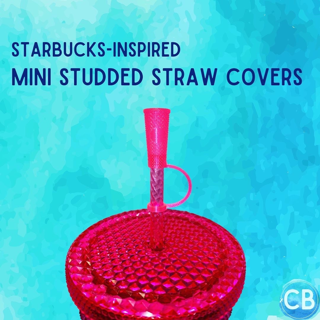 Starbucks Inspired Miniature Studded Tumbler Straw Cover 