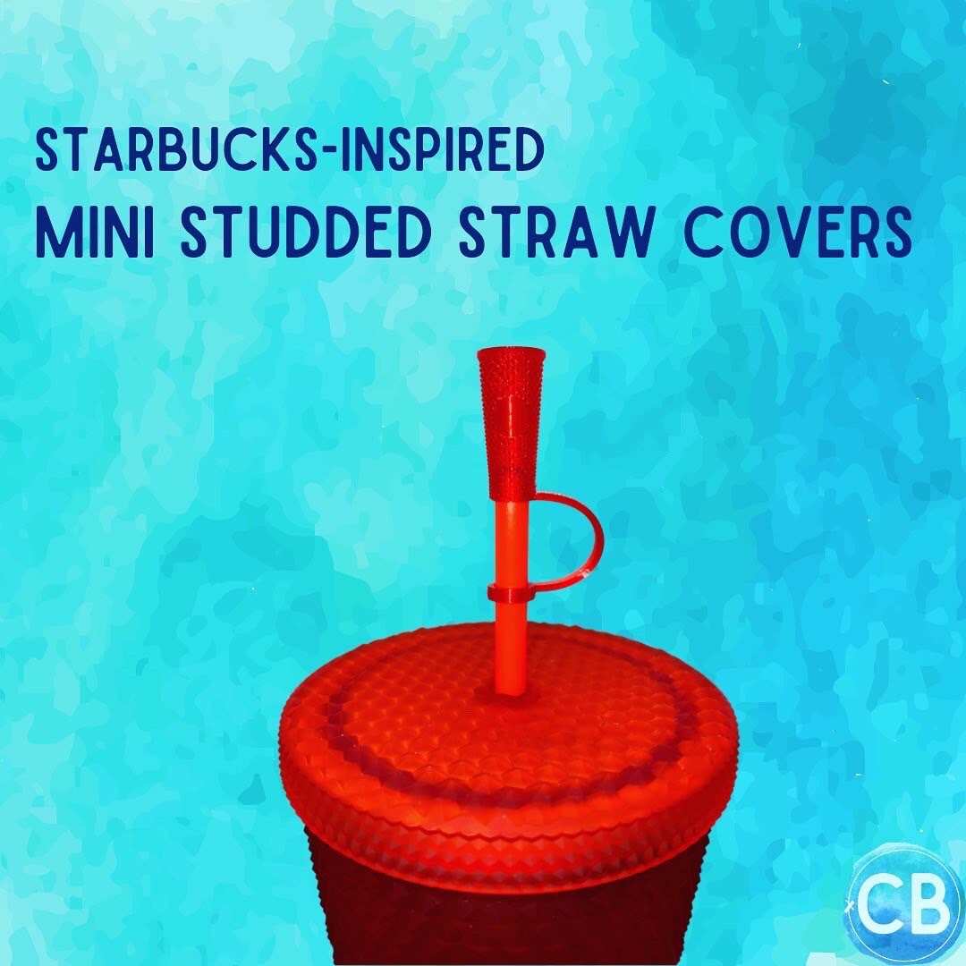 Starbucks Inspired Miniature Studded Tumbler Straw Cover 