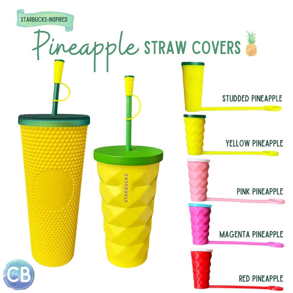 Starbucks Inspired Miniature Studded Tumbler Straw Cover Etsy