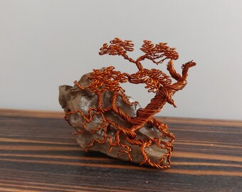 Проволочная скульптура, дерево бонсай