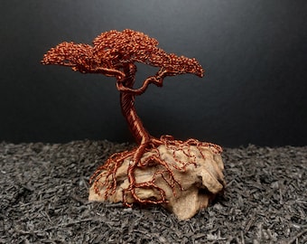 Проволочная скульптура, дерево бонсай