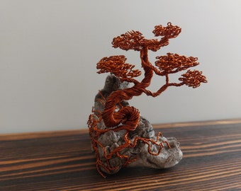 Проволочная скульптура, дерево бонсай