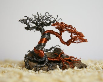 Проволочная скульптура, дерево бонсай