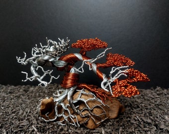 Проволочная скульптура, дерево бонсай