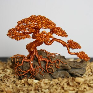 Wire sculpture, bonsai tree