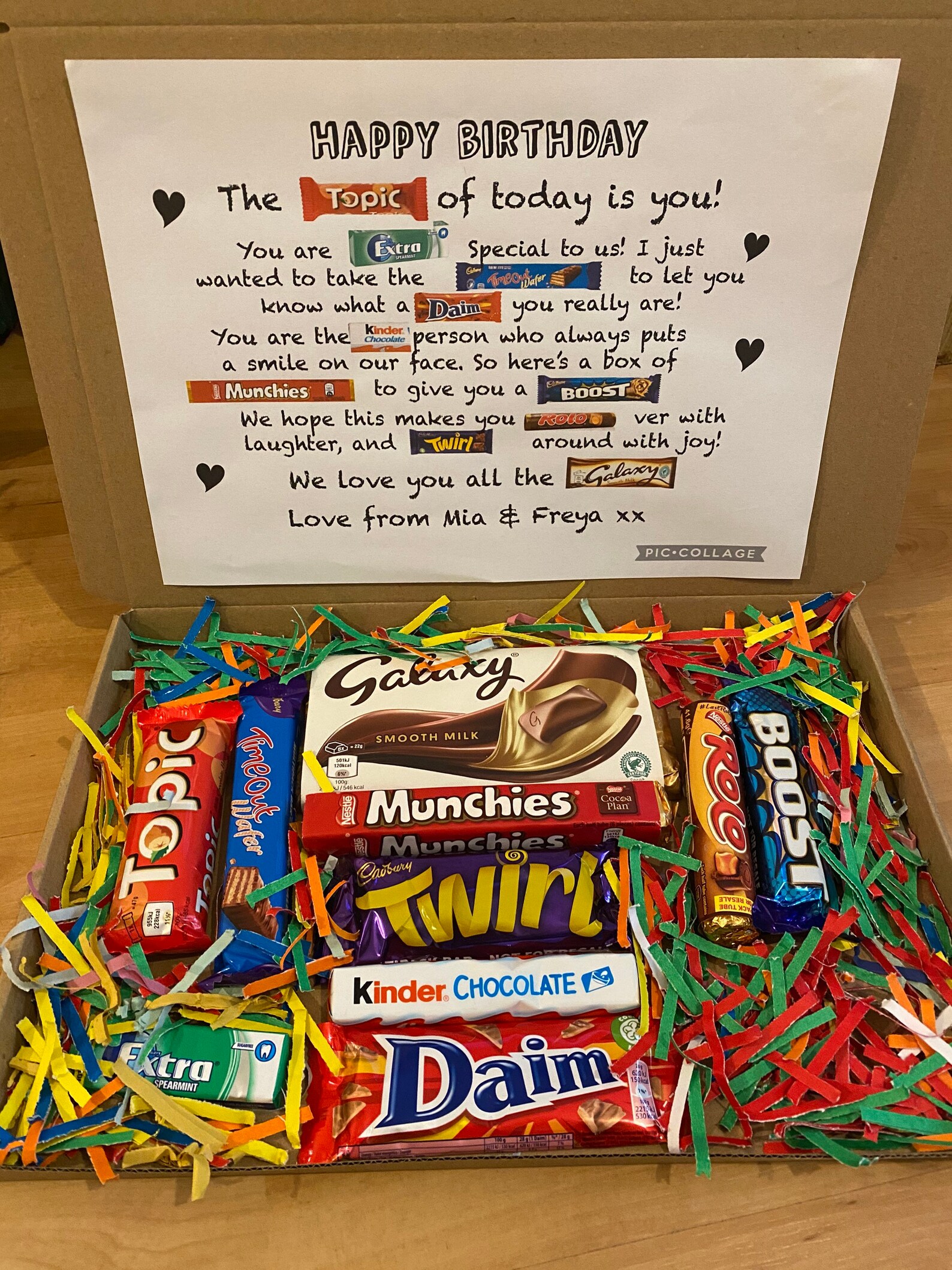 Personalised Happy birthday chocolate poem box Etsy