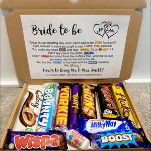 On our wedding day - wife to be/ bride to be chocolate poem box - wedding day gifts