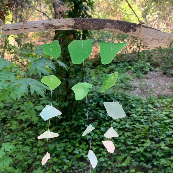 Ombre Sea Glass Windchime/Lightcatcher/Mobile