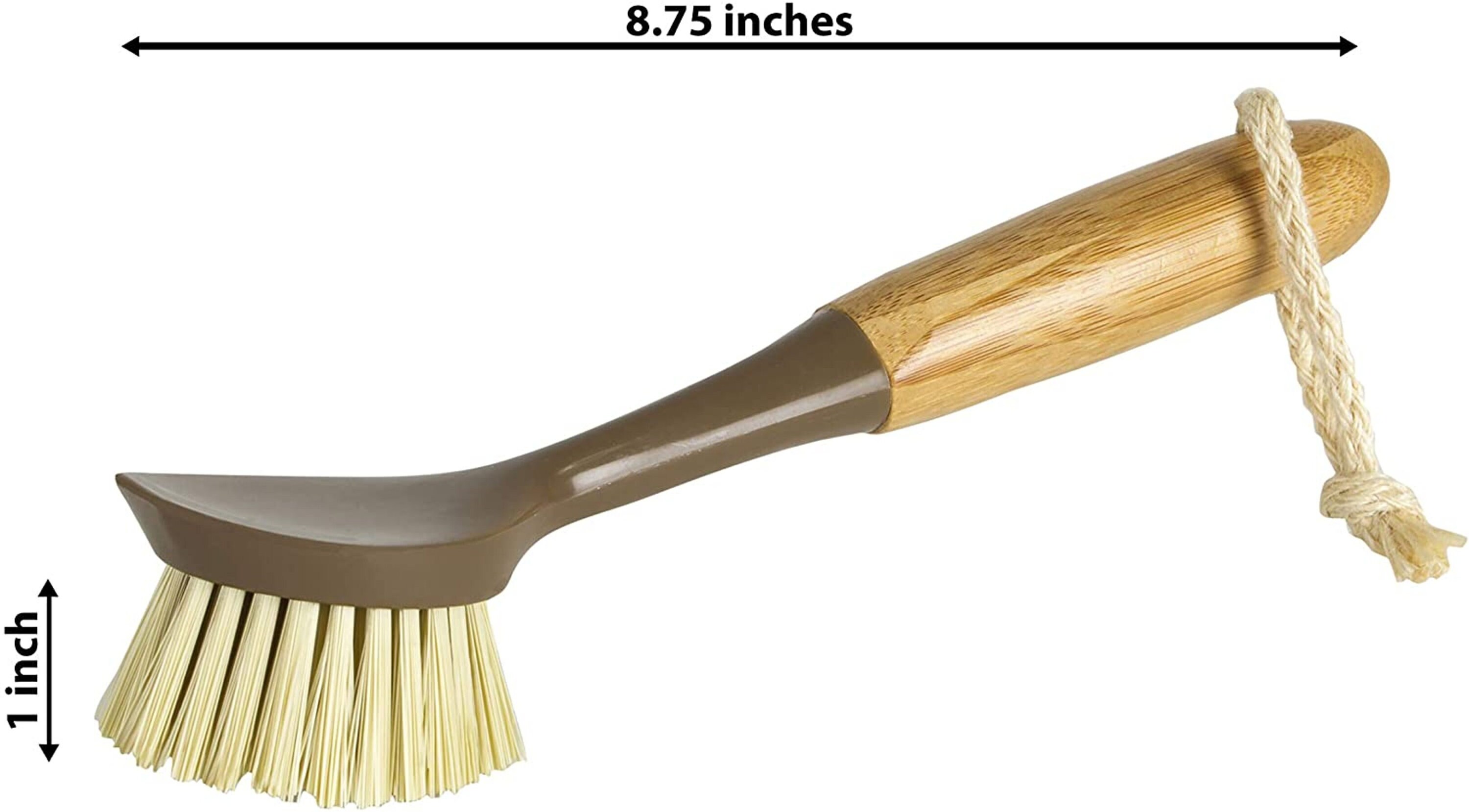 Bamboo Naturals 2 Pack Long Handled Dish Brush with Scraper Etsy