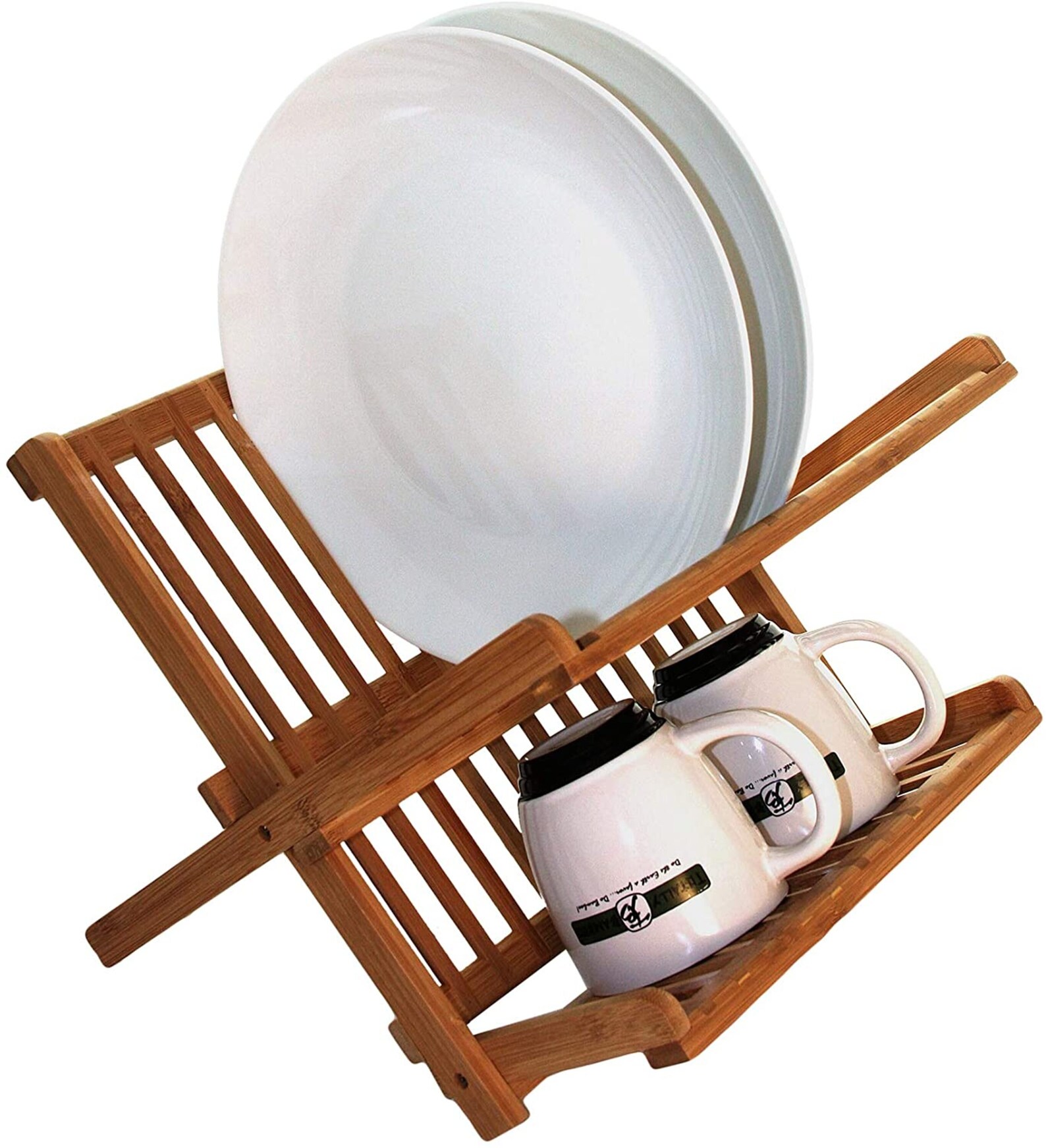 Totally Bamboo Dish Drying Rack Compact Collapsible Dish Etsy