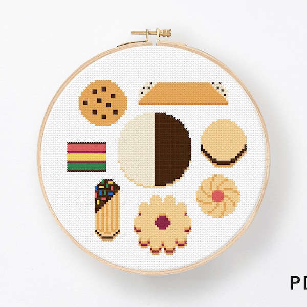 Cookies of NYC Bakery Sweets Cross Stitch Pattern Chart PDF Download