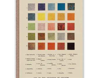 Grußkarte Bedeutungen der Farbe