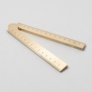 Stria Folding Brass Ruler