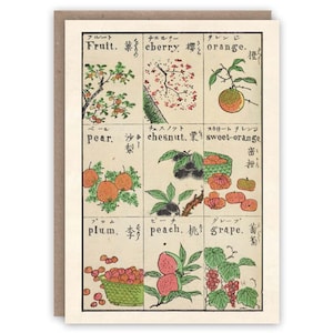 Carte de voeux Fruits japonais