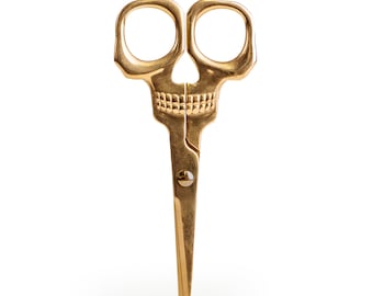 Brass Skull Scissors: Stainless Steel Craft Tool