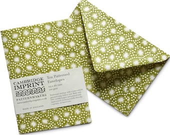 Ten Patterned Envelopes - ANIMALCULES - Various Colours