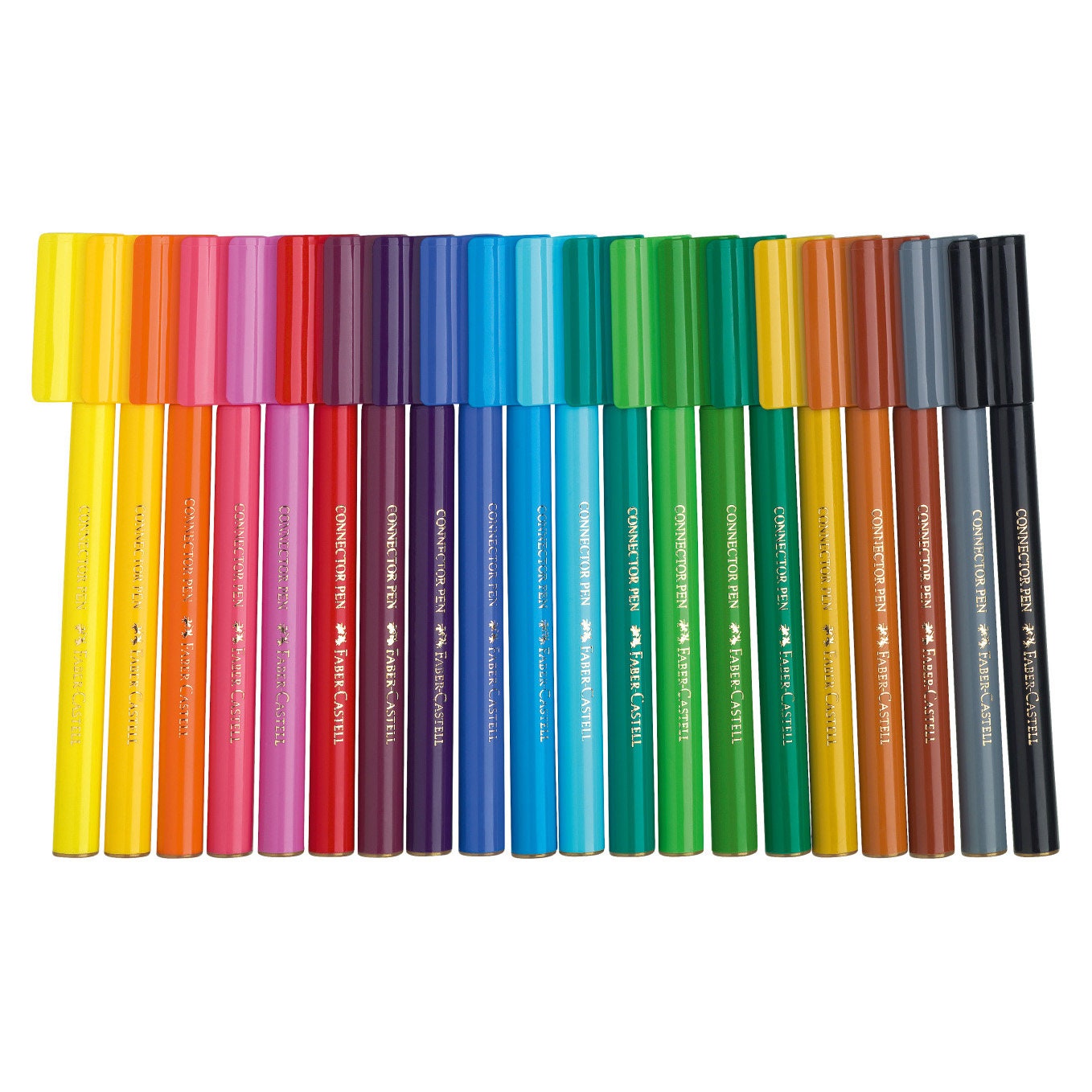 Faber-Castell Connector Pen Colour Markers Assorted Wallet of 12 - Impact