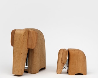 Wooden Elephant Staplers - Mama/Baby