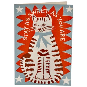 Biglietto molto grande GATTO DOLCE