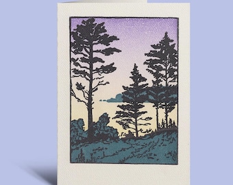 TWILIGHT SHEEPSCOT RIVER Greeting Card
