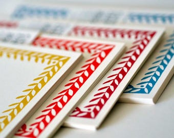 Ten Blank Cards with Patterned Border