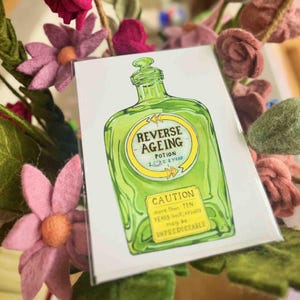 Pozione anti-invecchiamento - Biglietto d'auguri