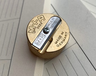 Solid Brass Nugget Pencil Sharpener M+R