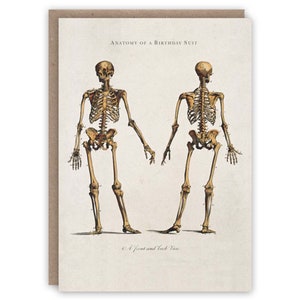 Grußkarte Anatomie eines Geburtstagsanzugs