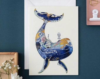 Carte de voeux Baleine