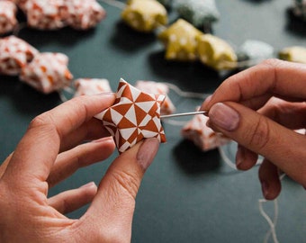 Kit d'artisanat en papier guirlande d'étoiles en origami