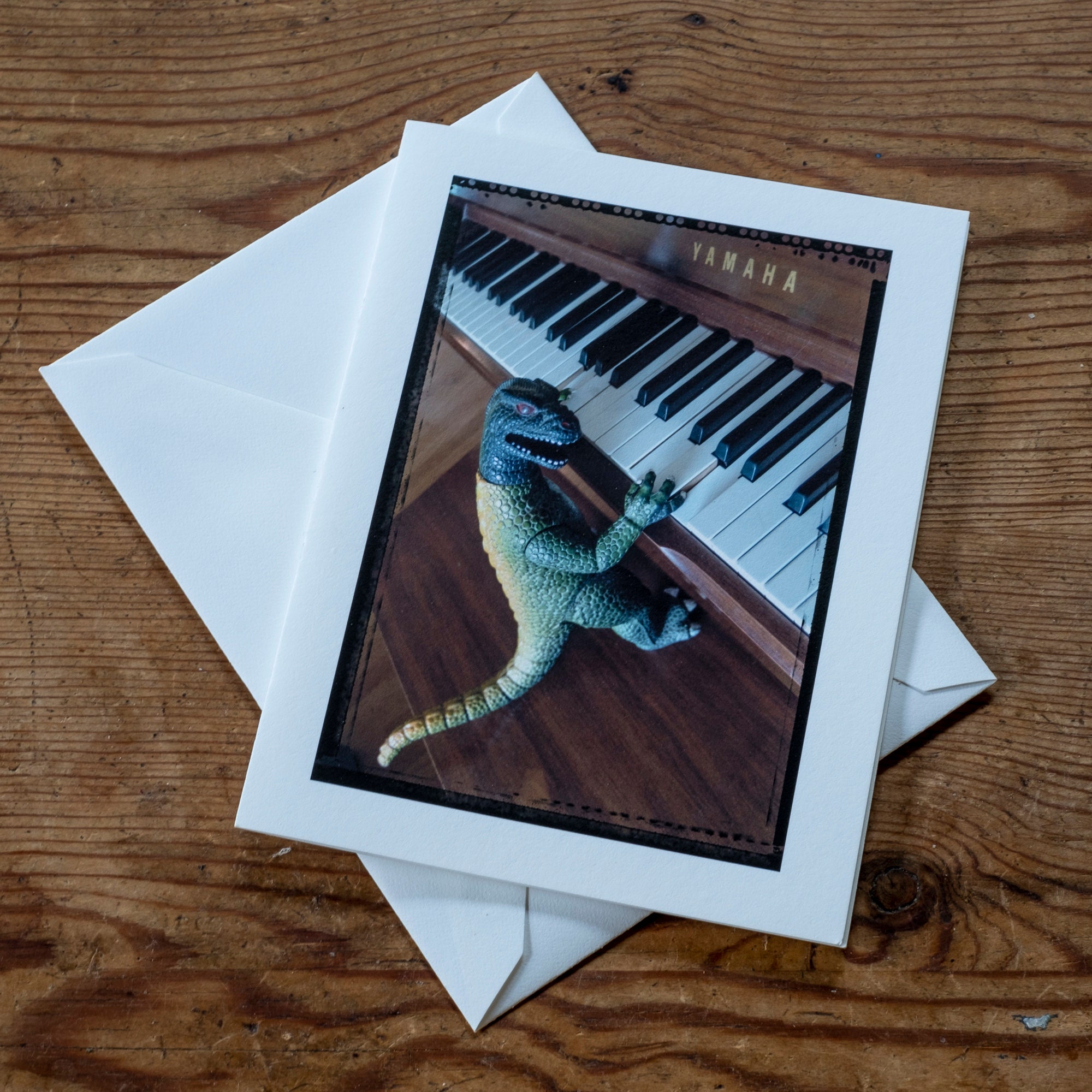 Cranky Pants Plays the Piano Godzilla Dinosaur Card - Etsy