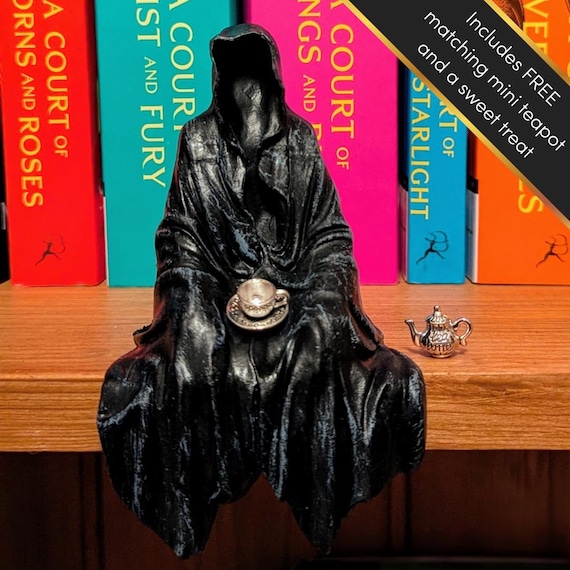 Suriel Figure - Suriel Tea Co - ACOTAR - Suriel - Death with cup of tea - Figurine - ACOTAR merch - Spill the tea - Booktok