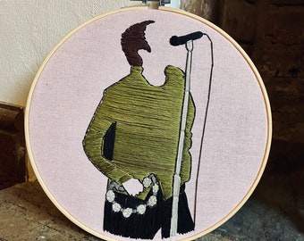 Oasis inspired embroidery hoop